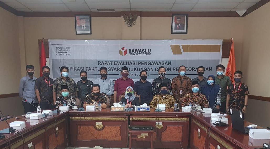 Bawaslu Kaltara Melaksanakan Kegiatan Rapat Evaluasi Verifikasi Faktual