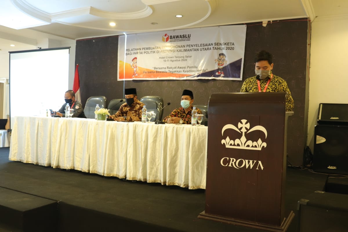 Bawaslu Kaltara Laksanakan Pelatihan Permohonan Penyelesaian Sengketa Kepada Parpol