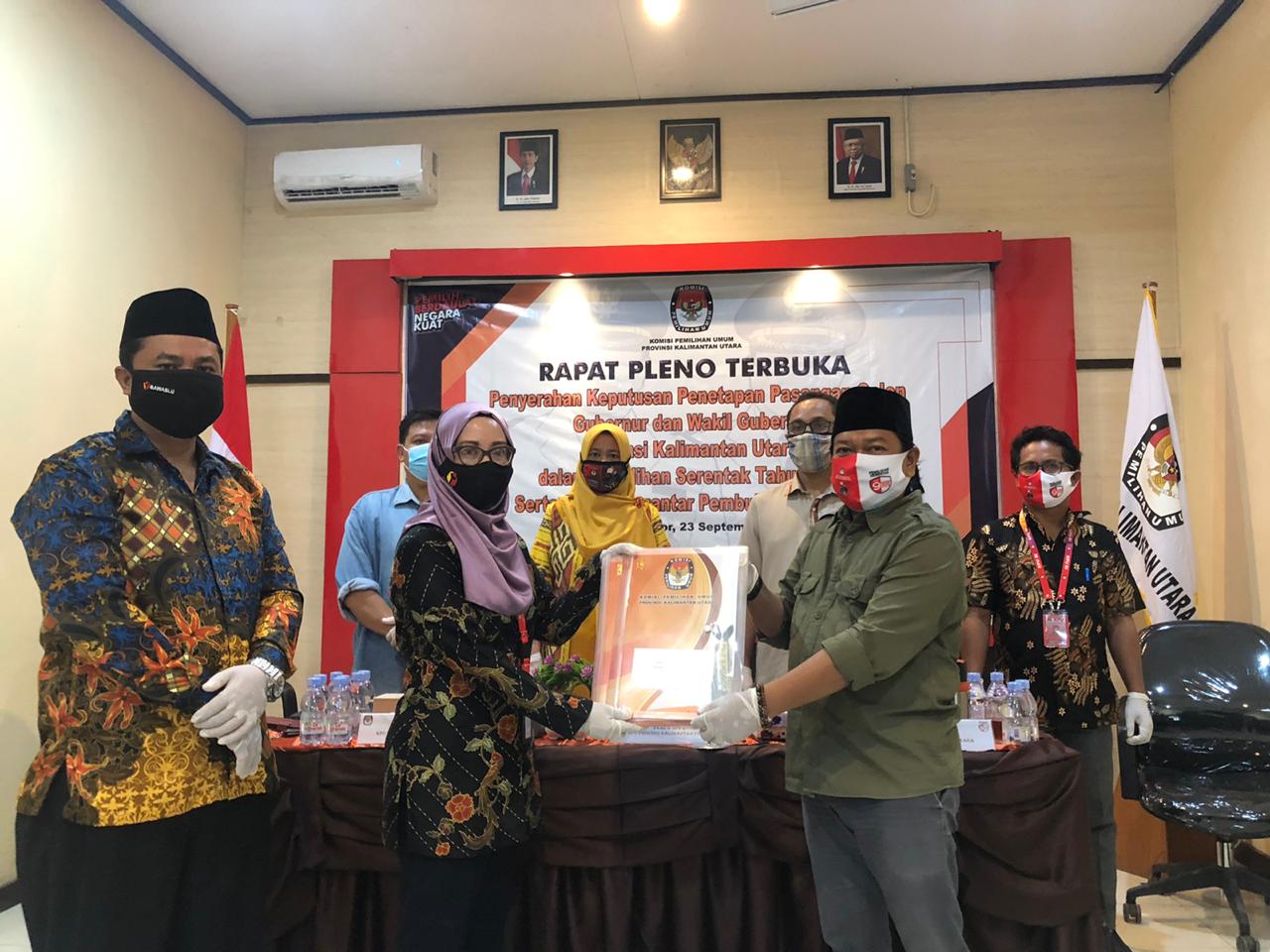 Bawaslu Kaltara Hadiri Penetapan Paslon Gubernur dan Wakil Gubernur Kaltara