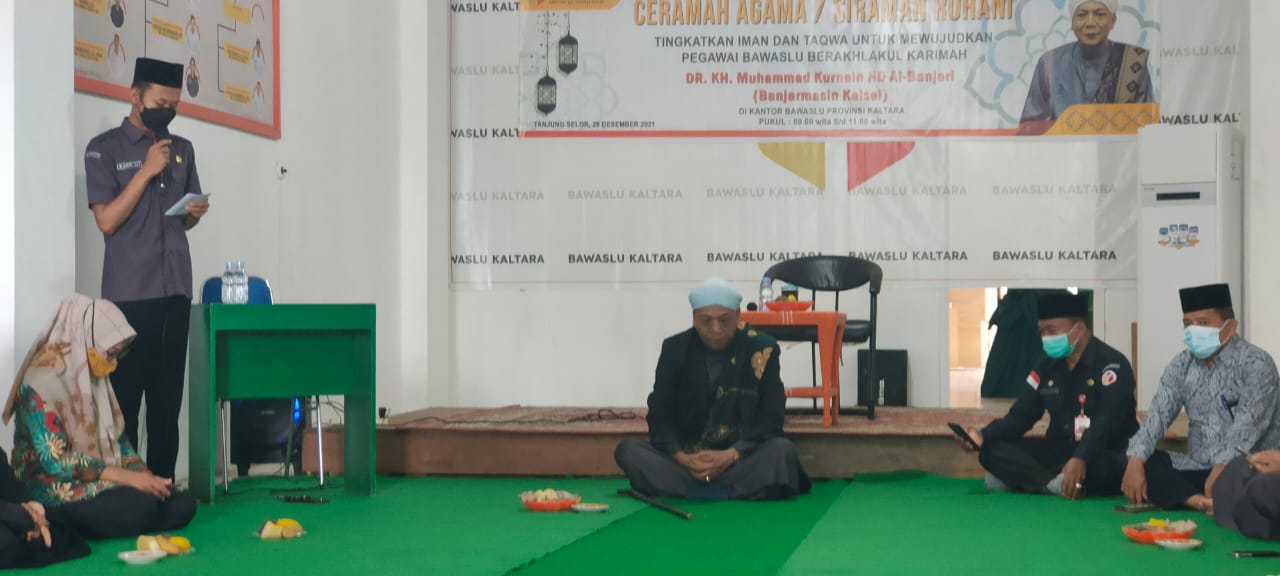 Tingkatkan Imtaq Songsong Pemilu 2024, Bawaslu Kaltara Gelar Ceramah dan Siraman Rohani.