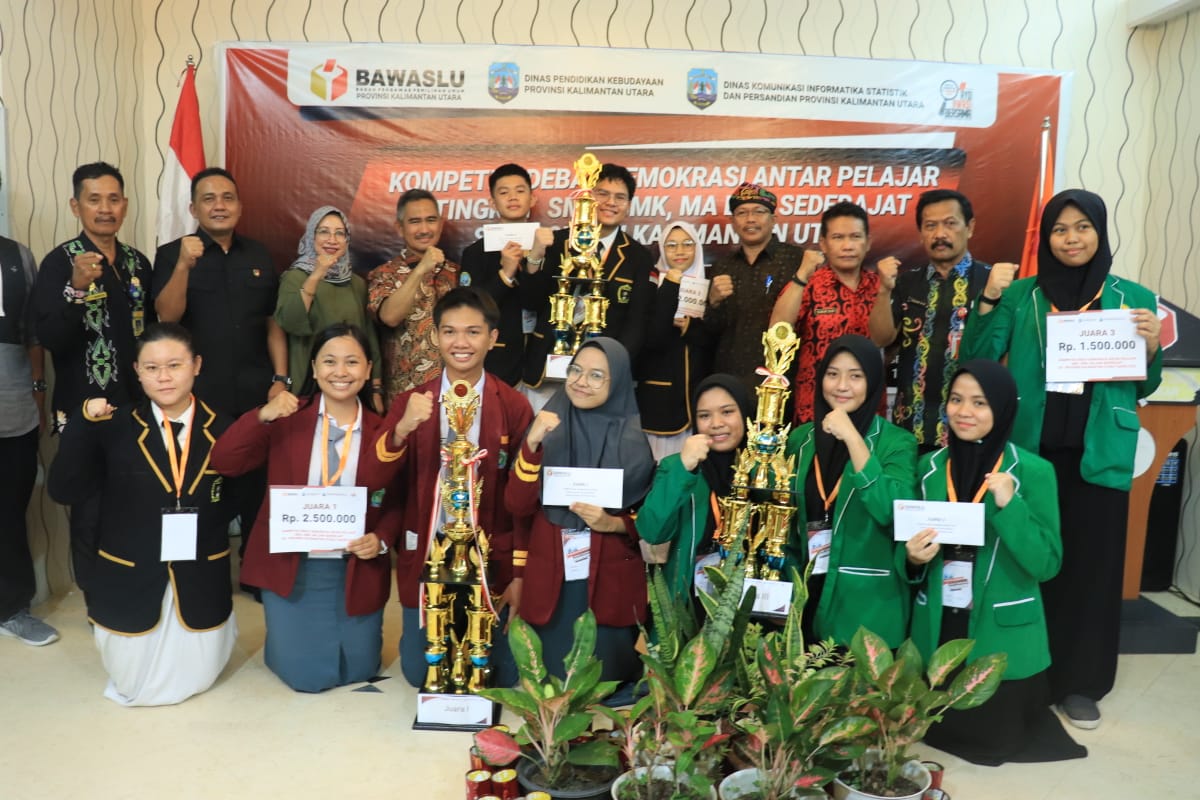 Tingkatkan Partisipasi Pelajar dalam Pemilu, Bawaslu Kaltara Laksanakan Kompetisi Debat Demokrasi