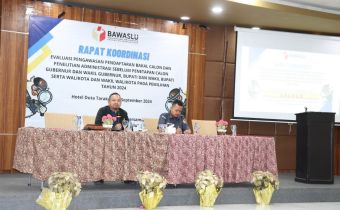 Bawaslu Kaltara Lakukan Rapat Koordinasi Evaluasi Pengawasan Pendaftaran Bakal Calon dan Penelitian Administrasi