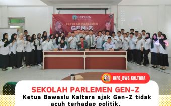 Ketua Bawaslu Prov. Kaltara Ajak Gen-Z tidak acuh terhadap Politik, Yakobus: Peristiwa Politik Tentukan Nasib Kalian Kedepan