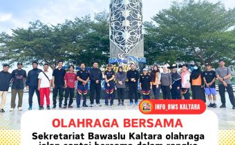Bawaslu Kaltara Gelar Jalan Santai di Masa Non-Tahapan Pemilu Pererat Kebersamaan, Jaga Kesehatan Pegawai