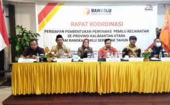 Antisipasi Hambatan Rekrutmen Panwaslu Kecamatan, Bawaslu Kaltara Rapat Koordinasi Bersama Bawaslu Kabupaten/kota Se-Kaltara.